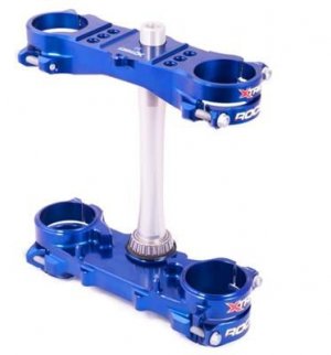 Triple clamp X-TRIG ROCS TECH Blue