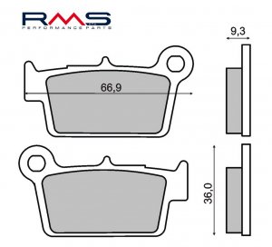 Brake pads RMS organic