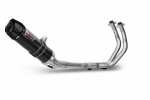 Full exhaust system 2x1 MIVV GP Black with carbon cap