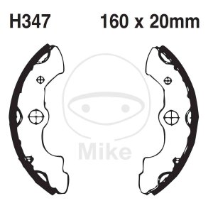 Brake shoe set EBC grooved includings springs