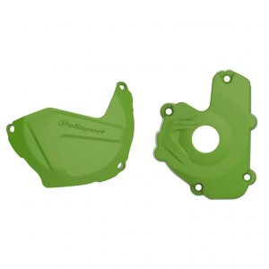 Clutch and ignition cover protector kit POLISPORT Green