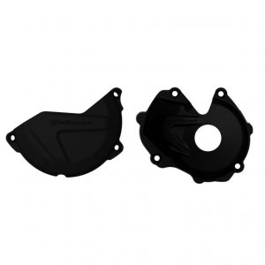 Clutch and ignition cover protector kit POLISPORT Black