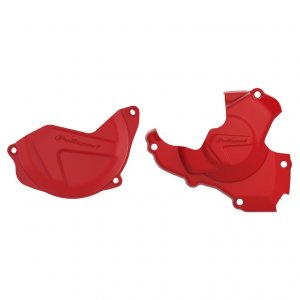 Clutch and ignition cover protector kit POLISPORT Red