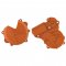 Clutch and ignition cover protector kit POLISPORT Orange