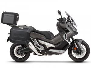 Complete set of aluminum cases SHAD TERRA BLACK, 37L topcase + 47L / 47L side cases, including mount SHAD HONDA X-ADV 750