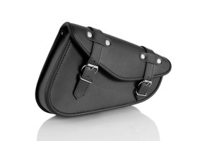 Leather saddlebag CUSTOMACCES DETROIT black right