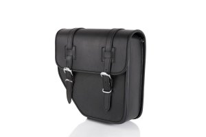 Leather saddlebag CUSTOMACCES IBIZA black left