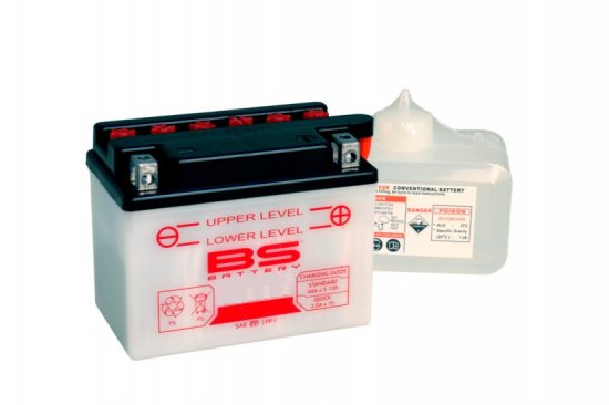 Conventional battery (incl.acid pack) BS-BATTERY BB5L-B (YB5L-B) Acid pack included