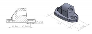 Mirror adaptor PUIG SUPPORT WITHOUT SIDE RETROVISOR HI-TECH KAWASAKI Z black to fairing