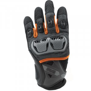 Tour gloves iXS LT MONTEVIDEO AIR S black-grey-orange S