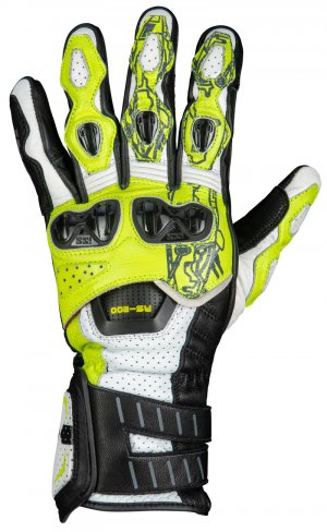 Sport gloves iXS RS-200 3.0 white-yellow fluo-black 3XL