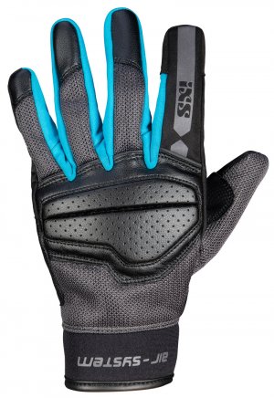 Classic womens gloves iXS EVO-AIR black-turquoise DM