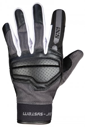 Classic womens gloves iXS EVO-AIR black-dark grey-white DM