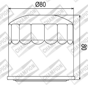 Oil filter CHAMPION COF102