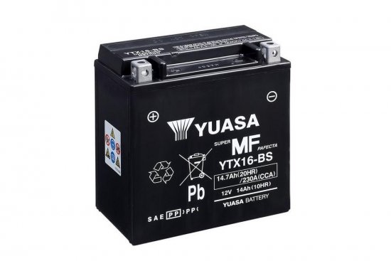 Maintenance free battery YUASA YTX16-BS