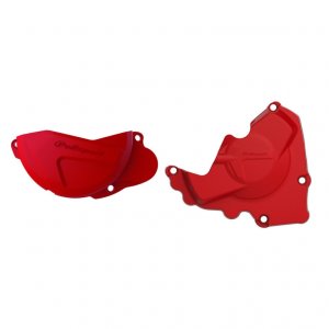 Clutch and ignition cover protector kit POLISPORT Red