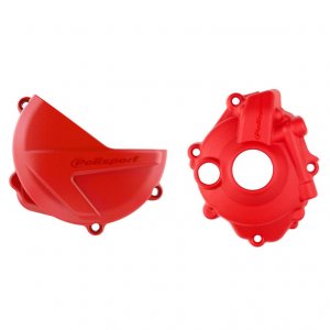 Clutch and ignition cover protector kit POLISPORT Red