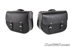 Leather saddlebag CUSTOMACCES SANT LOUIS black pair