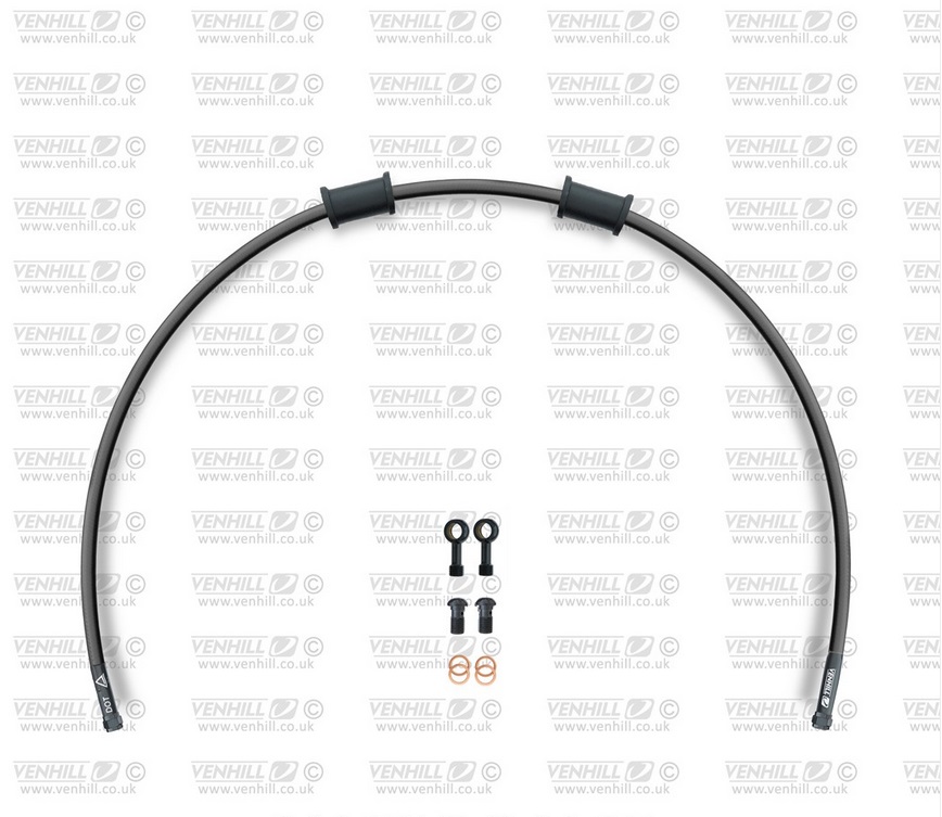Rear brake hose kit Venhill APR-10001RB-BK POWERHOSEPLUS (1 hose in kit) Black hoses, black fittings
