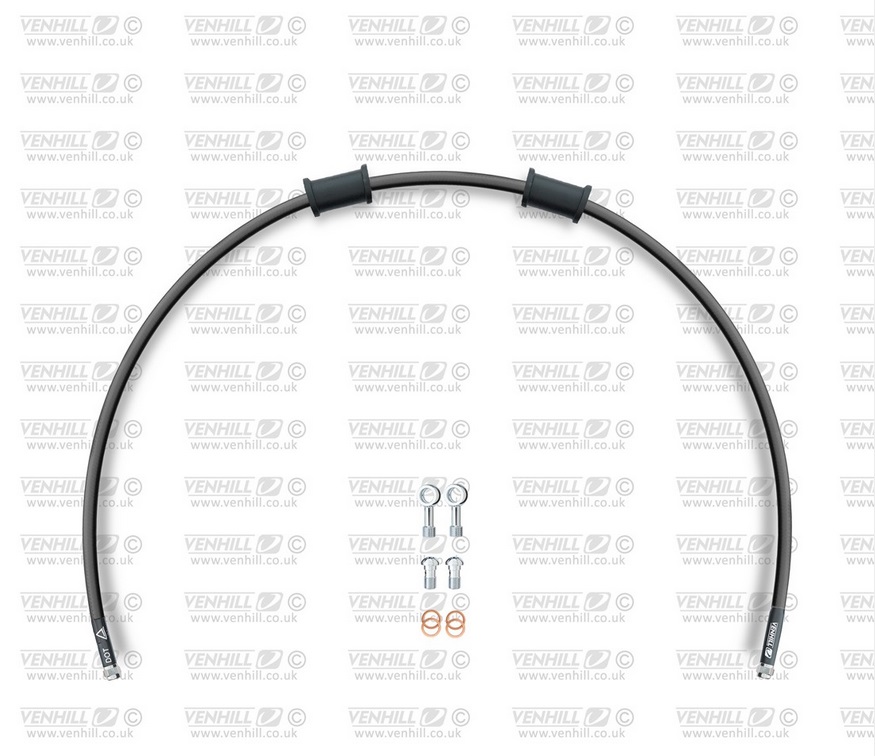 Rear brake hose kit Venhill BMW-10001R-BK POWERHOSEPLUS (1 hose in kit) Black hoses, chromed fittings
