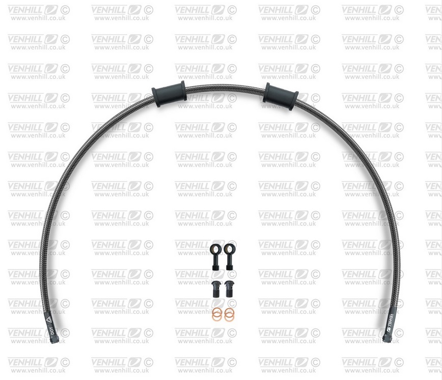 Rear brake hose kit Venhill APR-10001RB-CB POWERHOSEPLUS (1 hose in kit) Carbon hoses, black fittings
