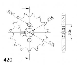 Front sprocket SUPERSPROX CST-563:10 10T, 420