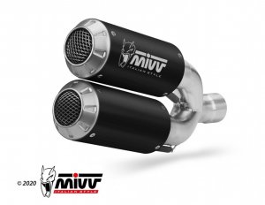 2 silencers kit MIVV MK3 Black Stainless Steel