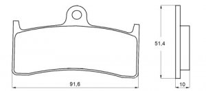 Brake pads ACCOSSATO EV1