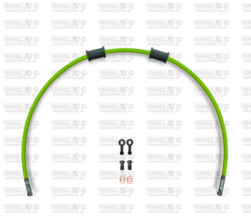 Rear brake hose kit Venhill APR-10001RB-GR POWERHOSEPLUS (1 hose in kit) Green hoses, black fittings