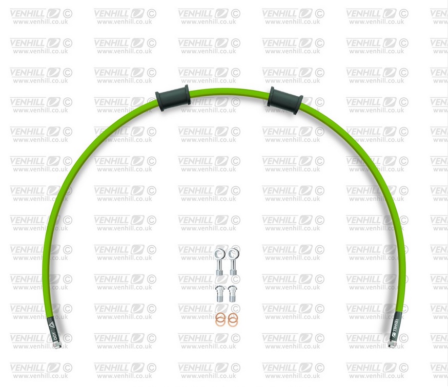 Rear brake hose kit Venhill BMW-10001R-GR POWERHOSEPLUS (1 hose in kit) Green hoses, chromed fittings