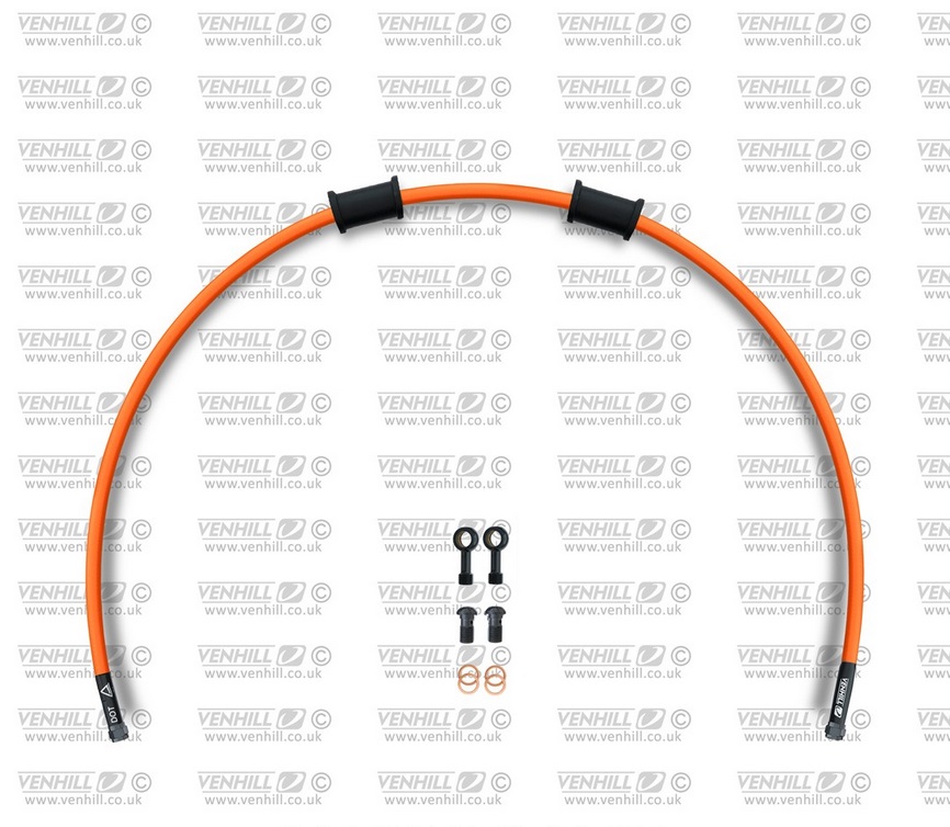 Rear brake hose kit Venhill APR-10001RB-OR POWERHOSEPLUS (1 hose in kit) Orange hoses, black fittings