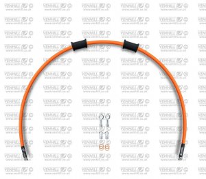 Rear brake hose kit Venhill BMW-10001R-OR POWERHOSEPLUS (1 hose in kit) Orange hoses, chromed fittings