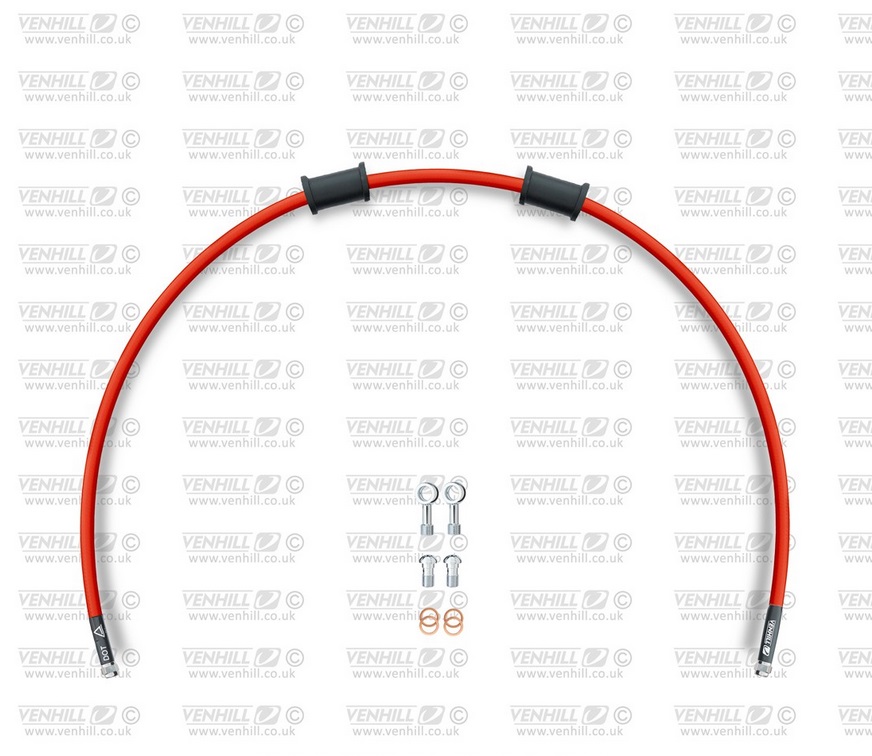 Rear brake hose kit Venhill BMW-10001R-RD POWERHOSEPLUS (1 hose in kit) Red hoses, chromed fittings