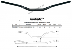 Handlebar WRP AMERICA 28,6mm STD Black