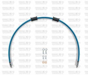 Rear brake hose kit Venhill APR-10001R-TB POWERHOSEPLUS (1 hose in kit) Translucent blue hoses, chromed fittings