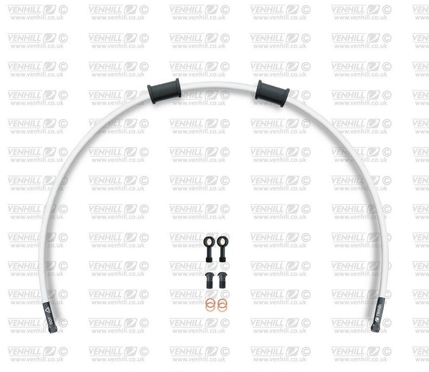 Rear brake hose kit Venhill APR-10001RB-WT POWERHOSEPLUS (1 hose in kit) White hoses, black fittings