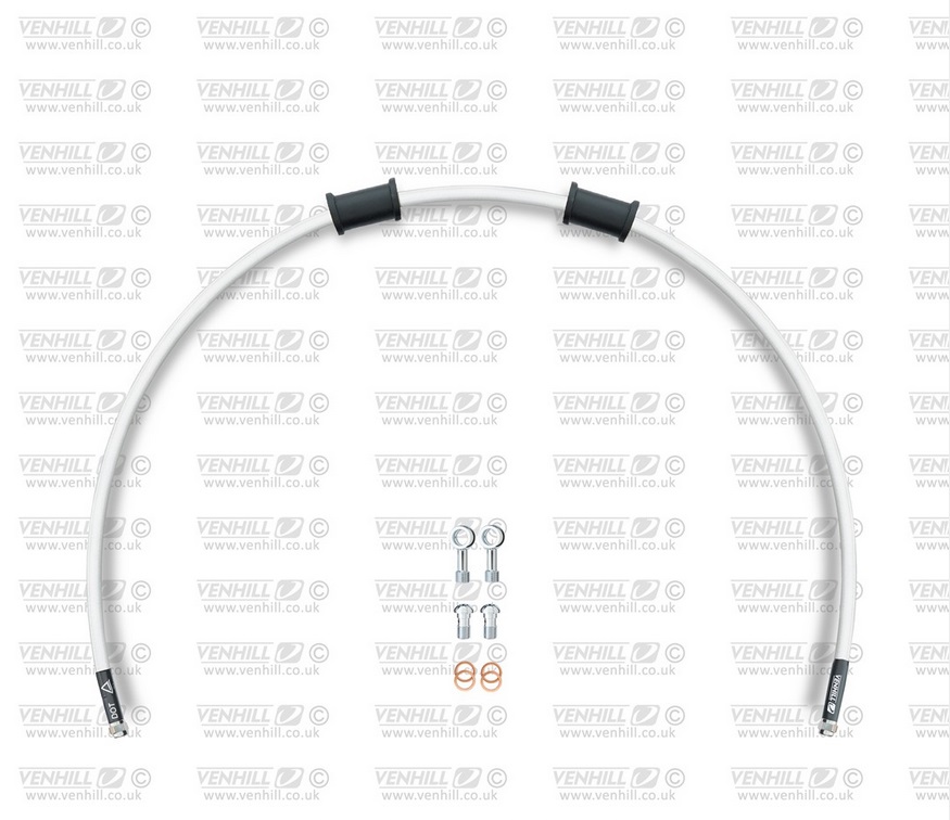 Rear brake hose kit Venhill APR-10001R-WT POWERHOSEPLUS (1 hose in kit) White hoses, chromed fittings