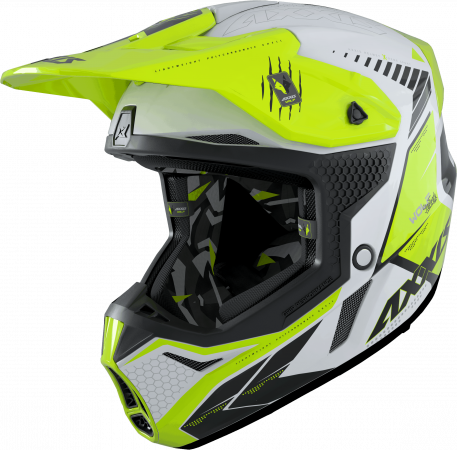 MX helmet AXXIS WOLF ABS star strack a3 gloss fluor yellow L