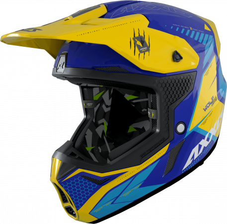 MX helmet AXXIS WOLF ABS star track c17 blue matt blue XS