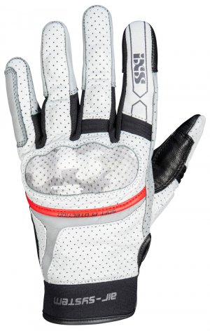 Tour gloves iXS DESERT-AIR light grey-black-grey M