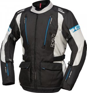 Tour jacket iXS LORIN-ST black-light grey-blue L