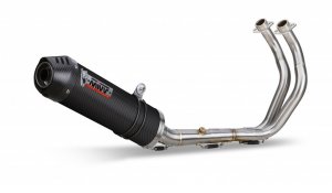 Full exhaust system 2x1 MIVV OVAL Carbon / Carbon Cap small