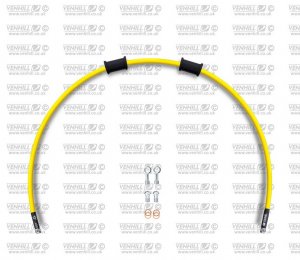 Rear brake hose kit Venhill APR-10001R-YE POWERHOSEPLUS (1 hose in kit) Yellow hoses, chromed fittings